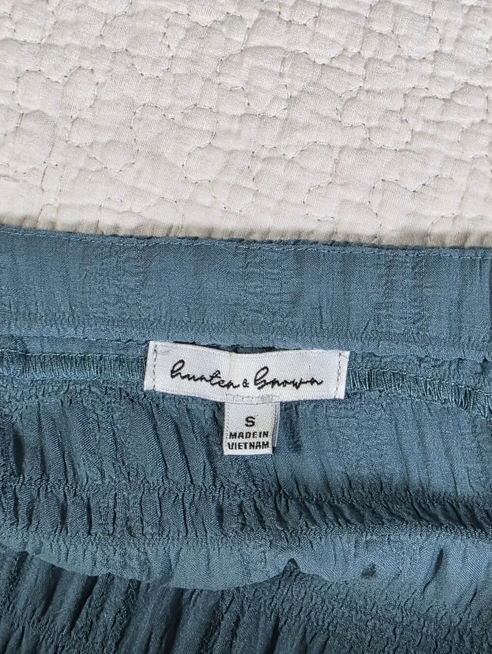 Hunter & Brown Teal Blue Flutter Sleeve Maxi Dress - Picture 7 of 8